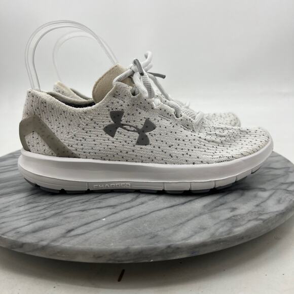Under Armour Womens 6 Shoe SpeedForm Slingride Running Trainer White 3000397-100 - Picture 2 of 13